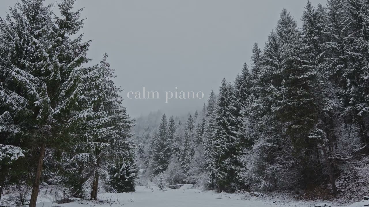 Relaxing Piano Music 1hour (4k) winter and snow