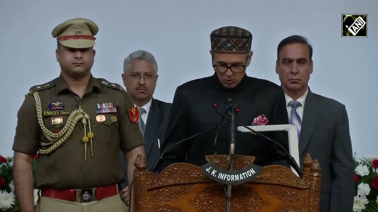 Omar Abdullah takes oath as first Chief Minister of UT of JK in Srinagar