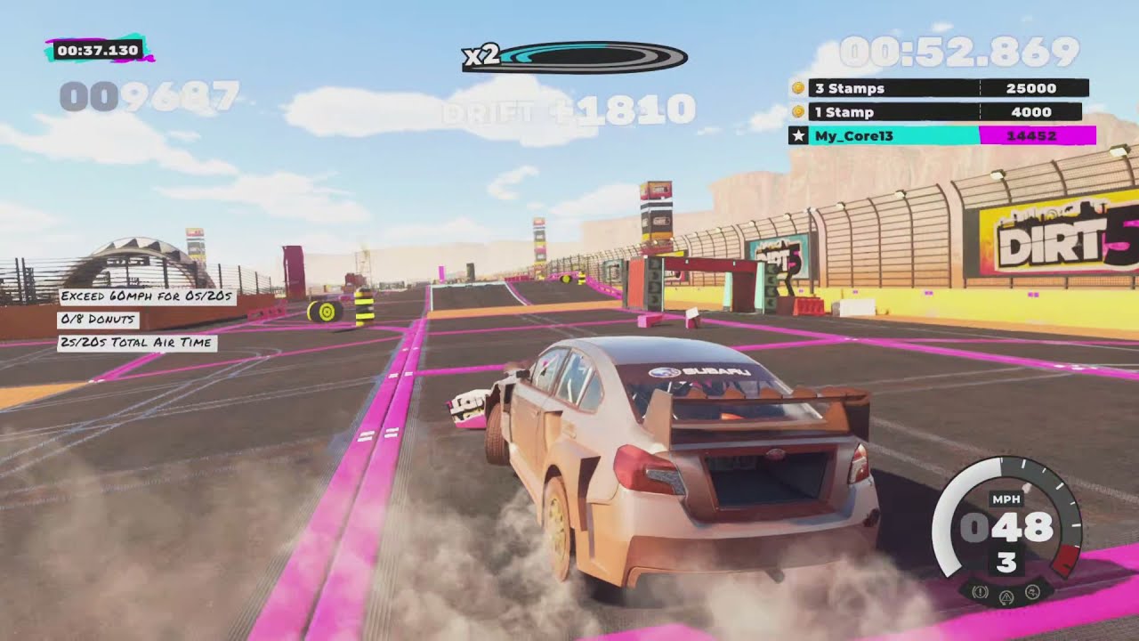 Dirt 5 Stuntmasta trophy easy way without spins