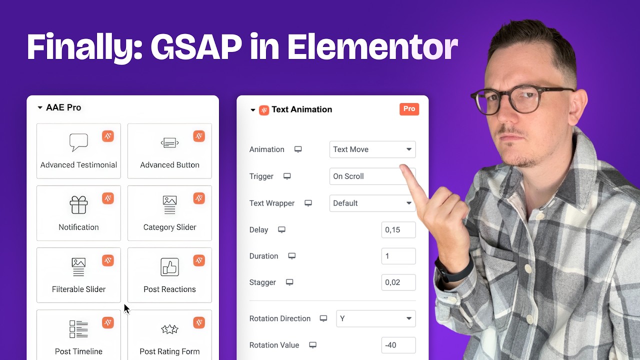 Это наконец-то делает GSAP пригодным для использования в Elementor.