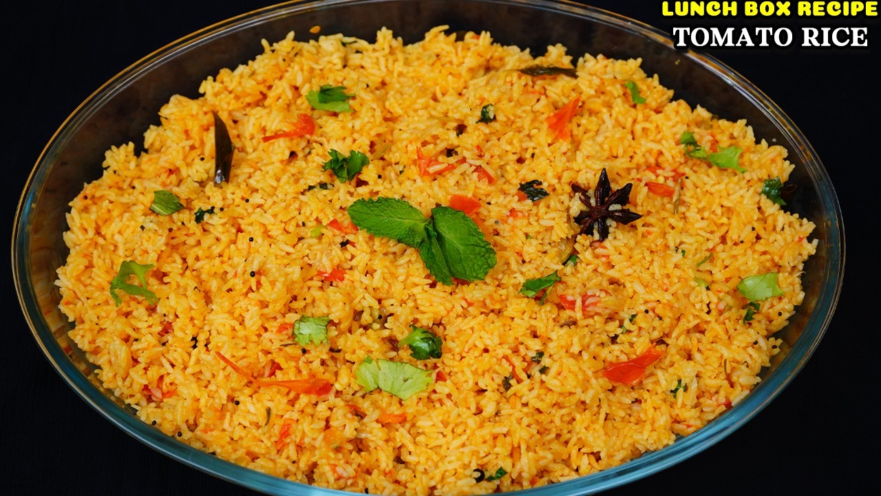 சீரக சம்பா அரிசியில செஞ்ச தக்காளி சாதம்👌ஒரிஜினல் ஆம்பூர் பிரியாணி ருசியில இருக்கும்🥰😋Tomato rice