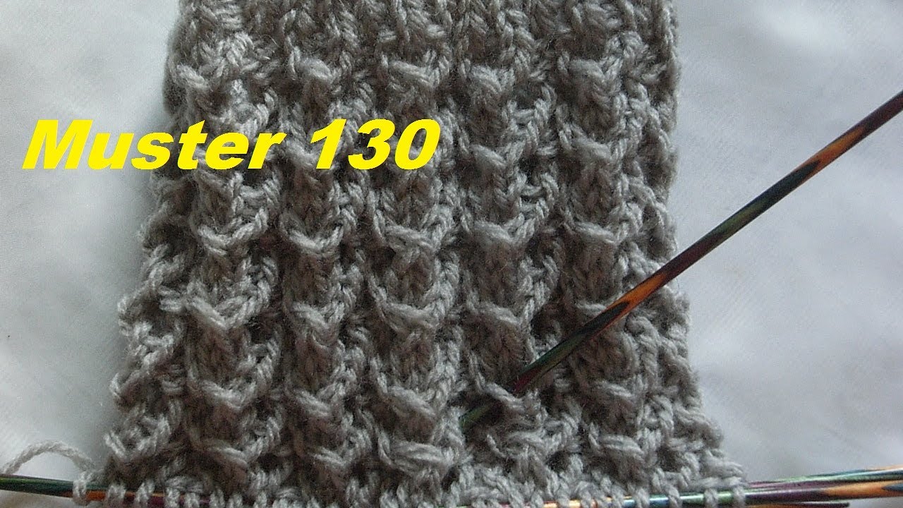 Muster 130 für Socken -Mütze*Sneakers socken*Ajourmuster* Stricken mit NadelspielTutorial