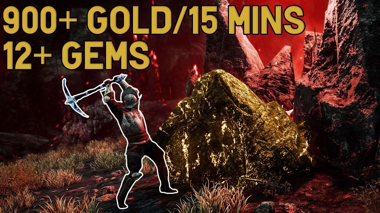 The BEST New World Gold Mining 900+ / 15 mins - Route and mine along