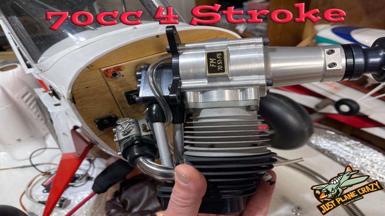 Installing the 70cc 4 Stroke Fiala Valach VM70V1 in my Hanger9 Xcub,  Amazing Sound and Smoothness