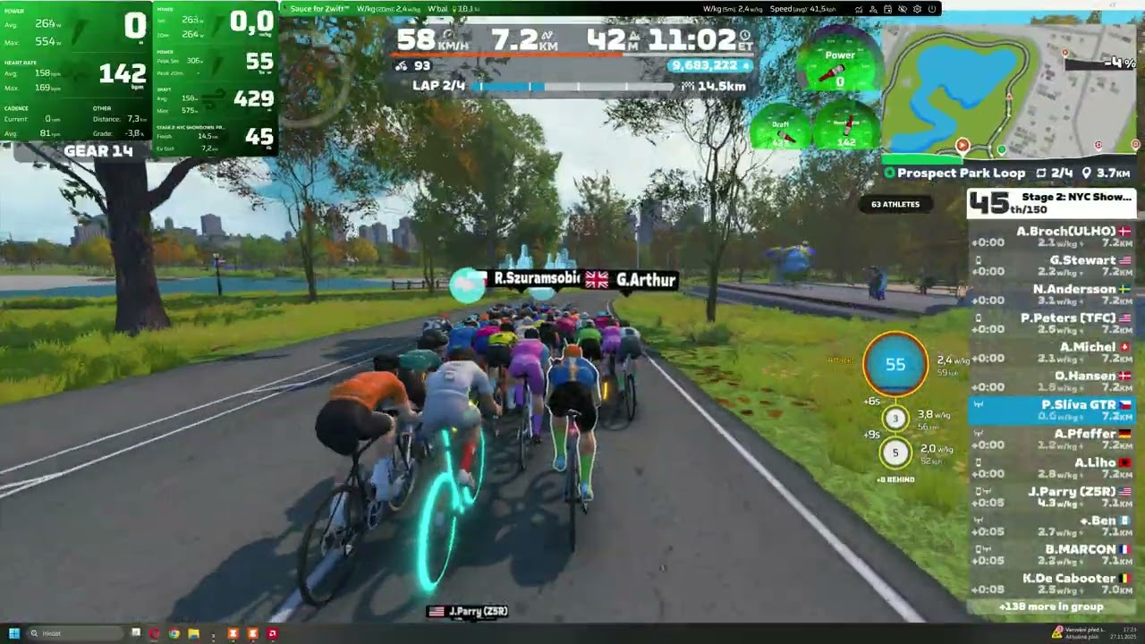 Stage 2: NYC Showdown: Prospect Park Loop...ZRS 210-329...excessive fatigue from ZRL