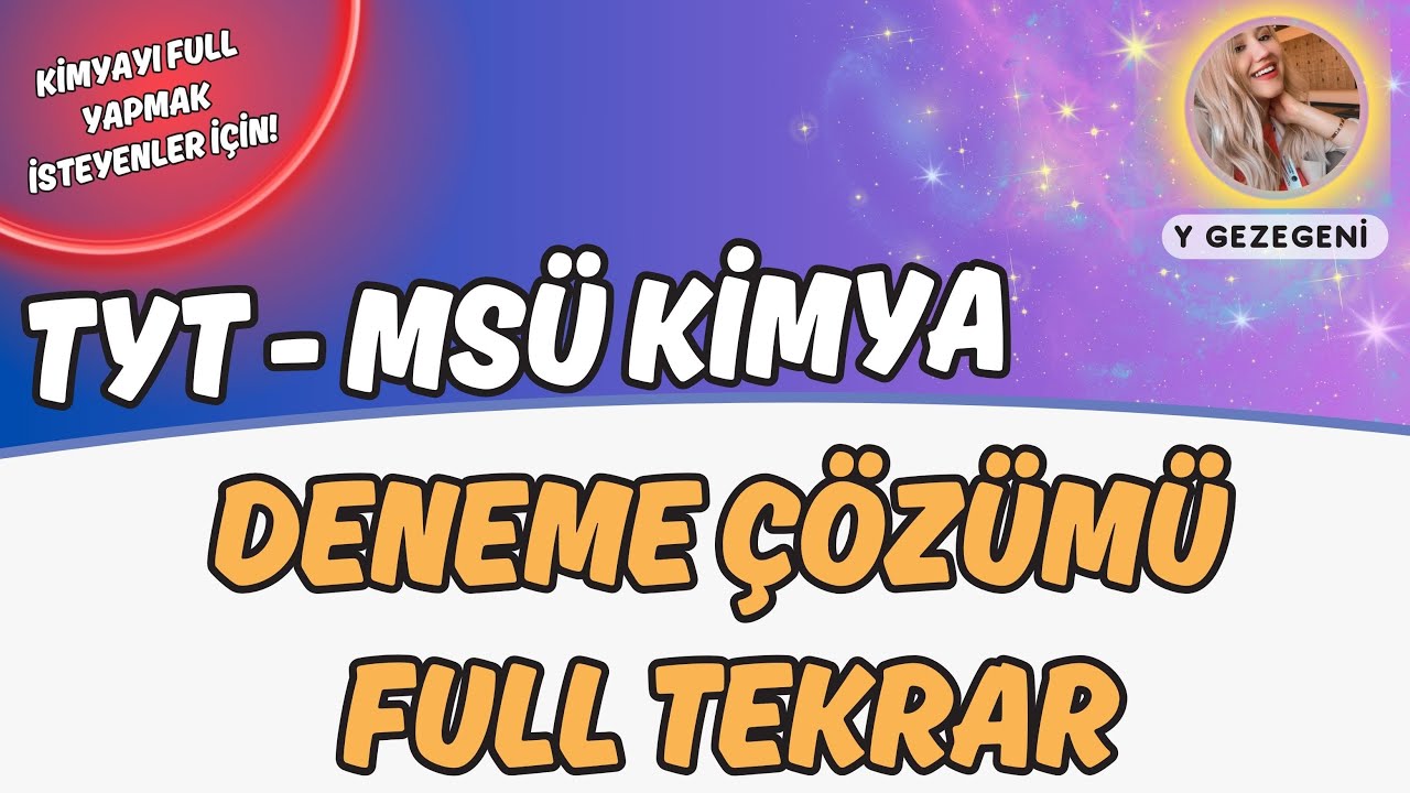 💥 7 SORUDA TYT / MSÜ KİMYA FULL TEKRAR! (SONUÇ YAYINLARI) #2025tayfa #2025tyt  #kimya