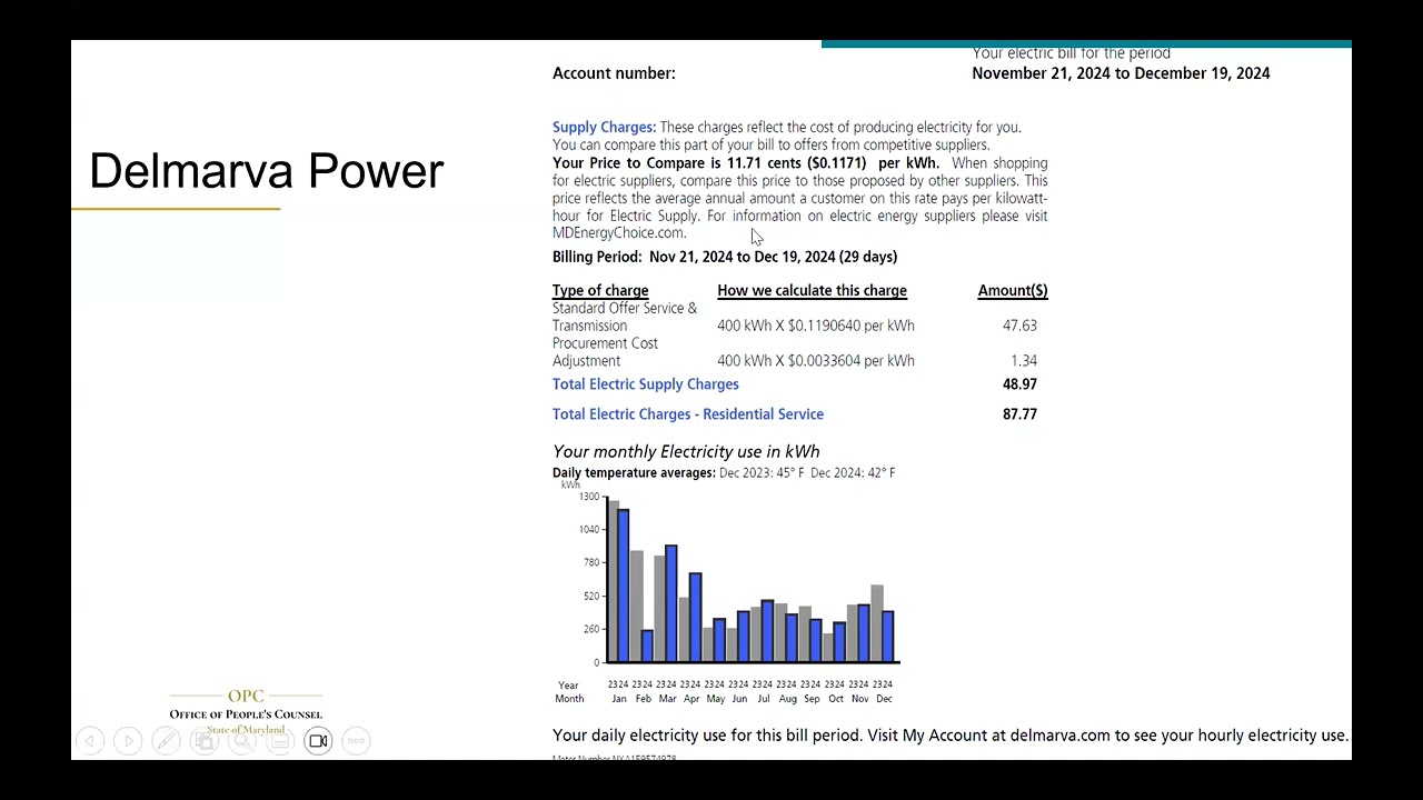 How to read your Delmarva Power and Pepco bills 1.28.25