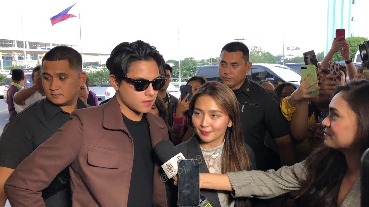 Daniel Padilla and Kathryn Bernardo airport interview | OTW to USA
