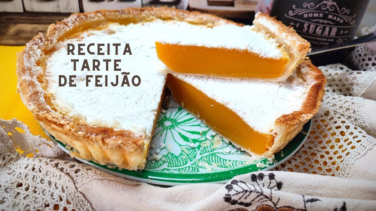 Aprenda aqui a fazer uma maravilhosa Tarte de Feijão portuguesa! 😊😊