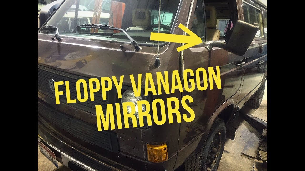 Volkswagen Vanagon Floppy Mirror Syndrome.  Quick, Easy DIY Fix.