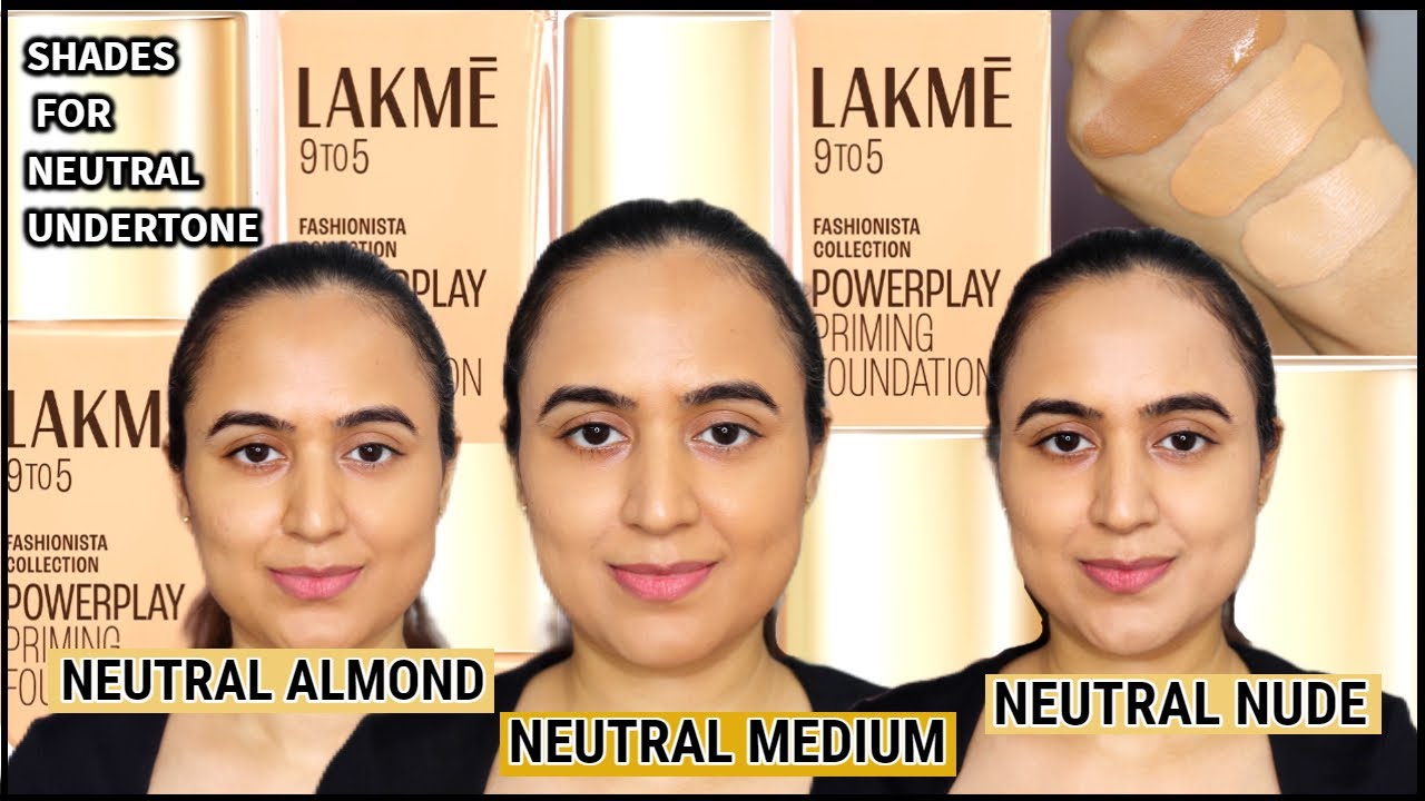 Оттенки матовой основы Lakme 9to5 Primer Matte Foundation для нейтрального подтона | Свотчи оттен...