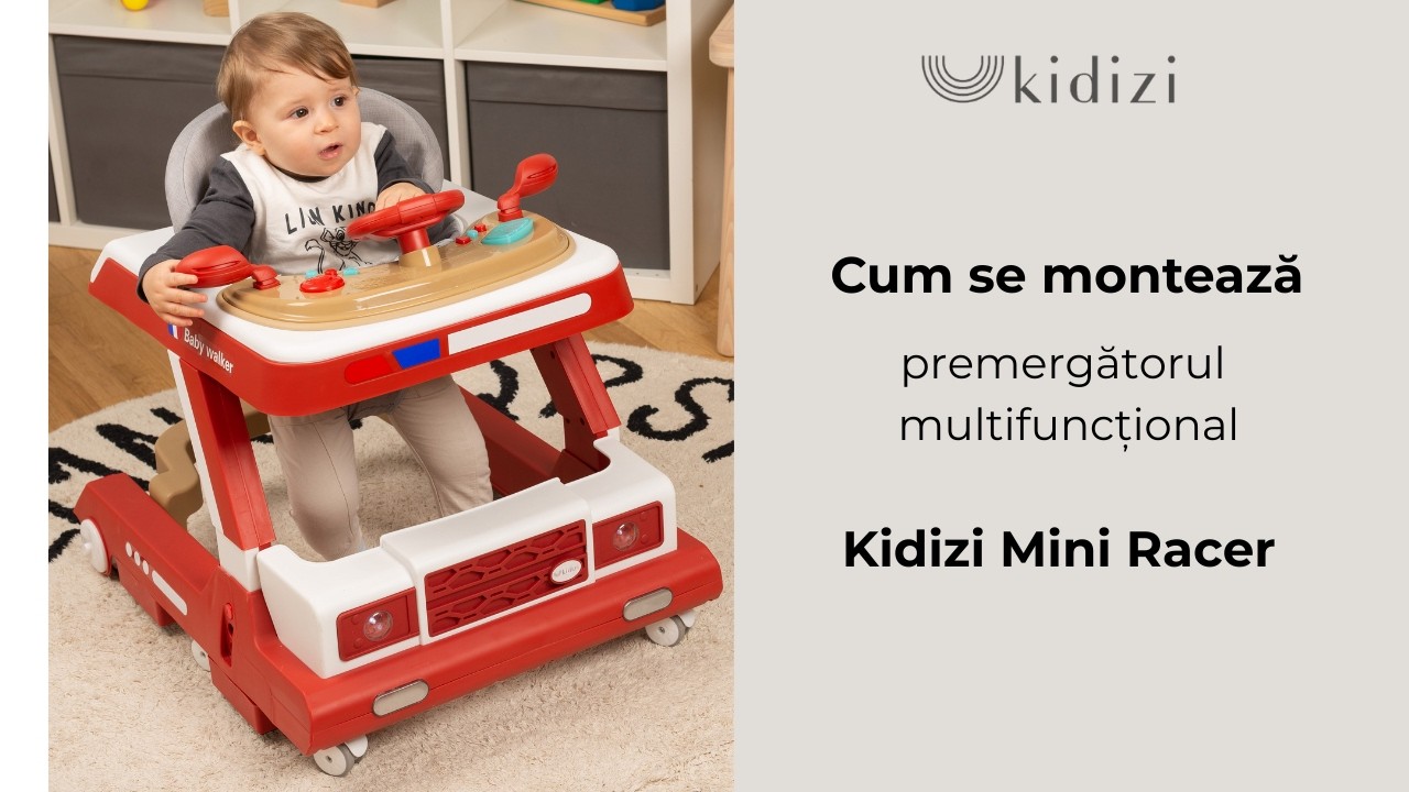 Cum se monteaza premergatorul masinuta 2 in 1 Kidizi Mini Racer – Ghid complet pas cu pas