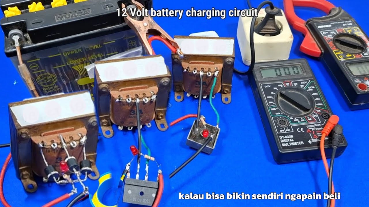 how to make a 12v battery charger automatically | cas aki | charger aki motor