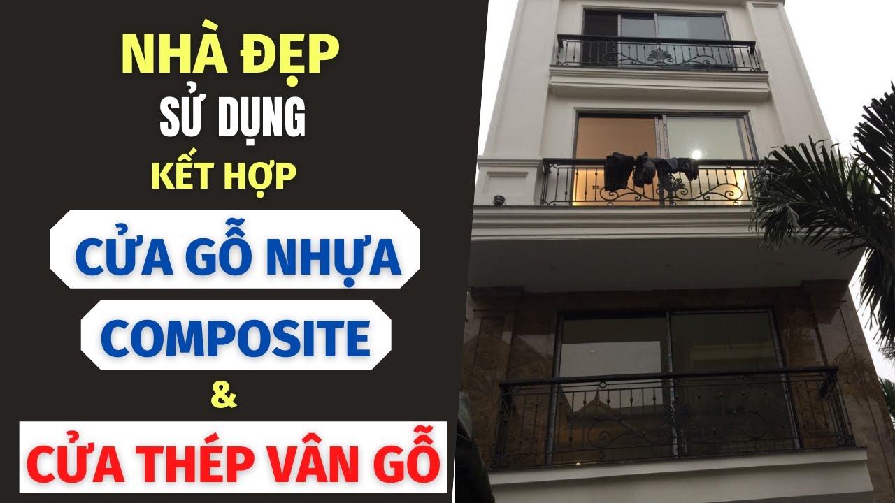 Nhà đẹp sử dụng kết hợp cửa gỗ nhựa composite và cửa thép vân gỗ
