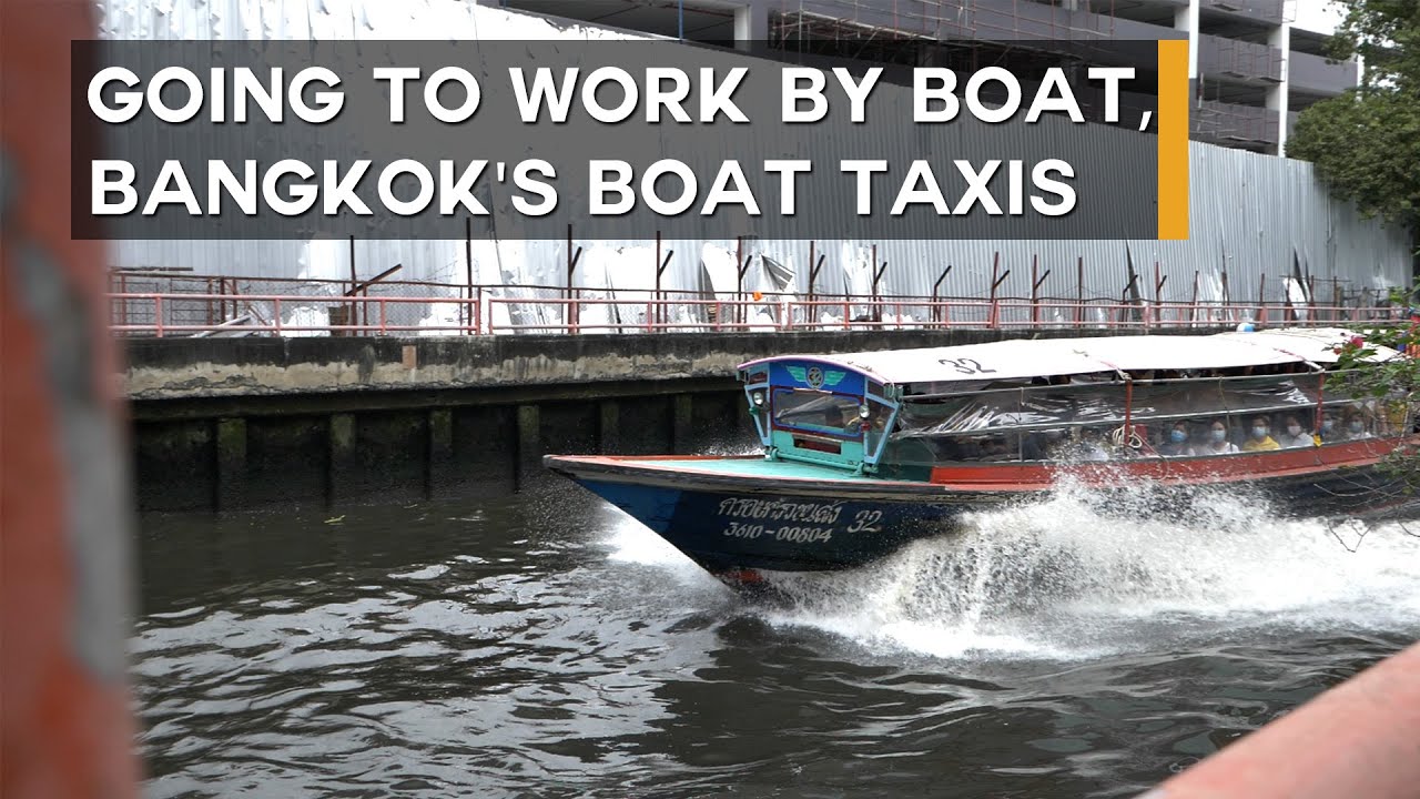 Going to work by boat, Bangkok's water taxis