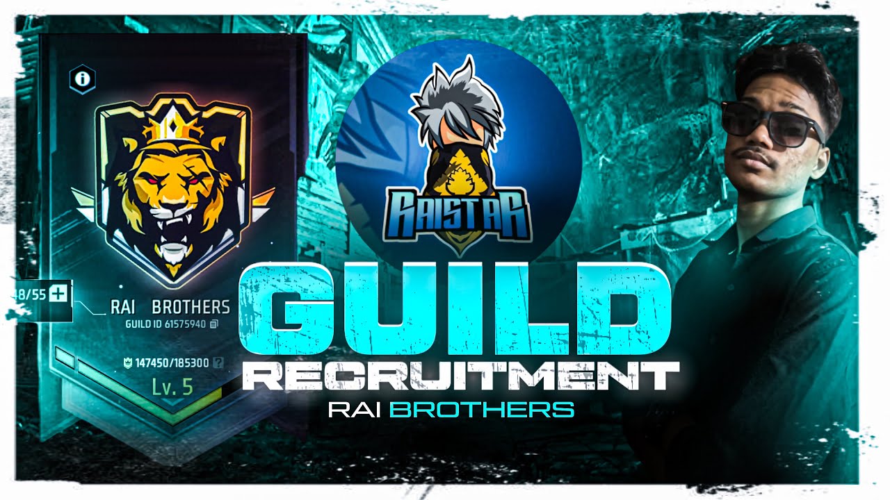 RAI BROTHERS Guild Recruitment Started💀🔥 (Must Watch) Top Guild In India?! - #FreeFire