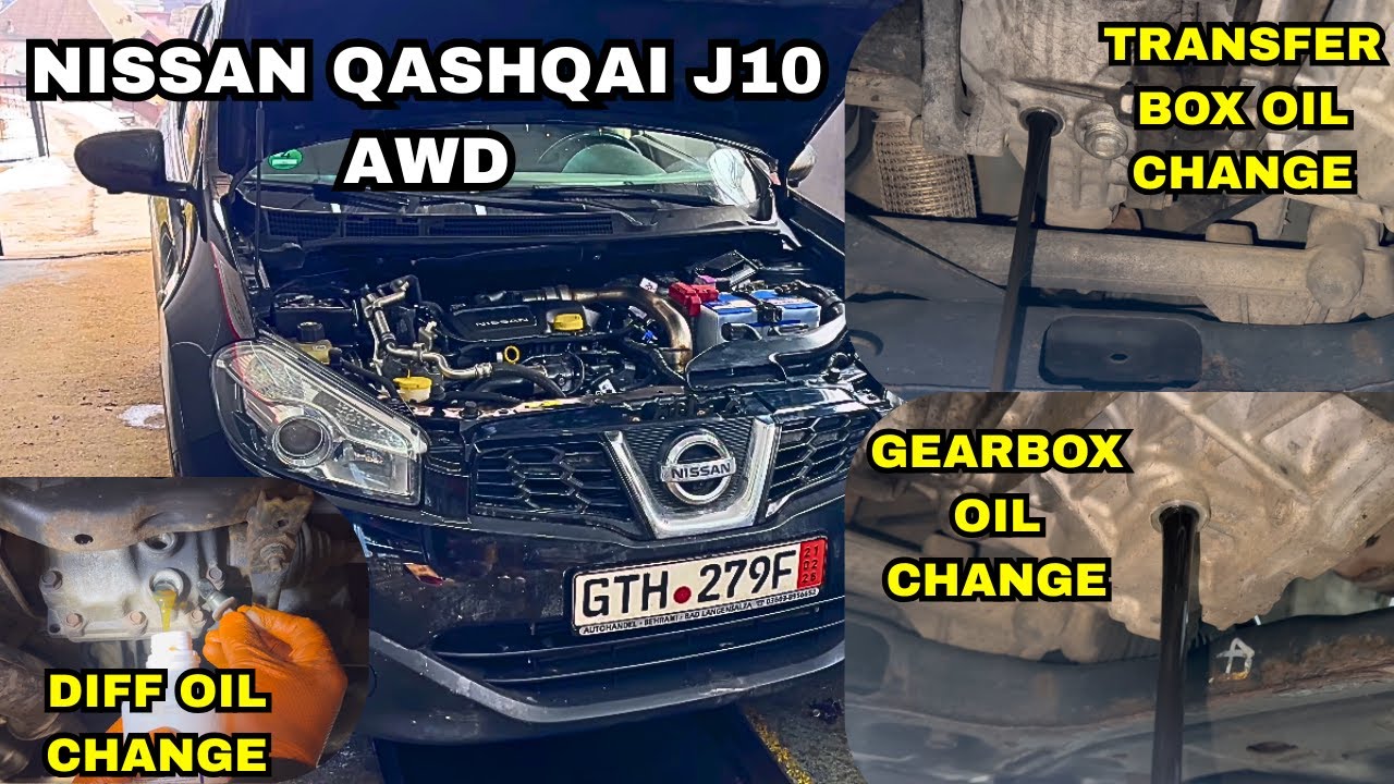 How To Replace Manual Transmission Oil & Transfer Box & Rear Differential On NISSAN QASHQAI J10/J11