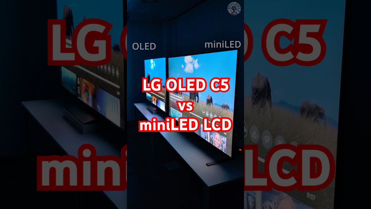 LG C5 OLED vs LCD miniLED 1:1 ATA Comparison Darkroom #Oled vs lcd #LG Oled #QNED #qled