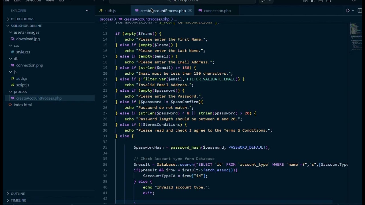 JavaScript Signup Form Validation Part