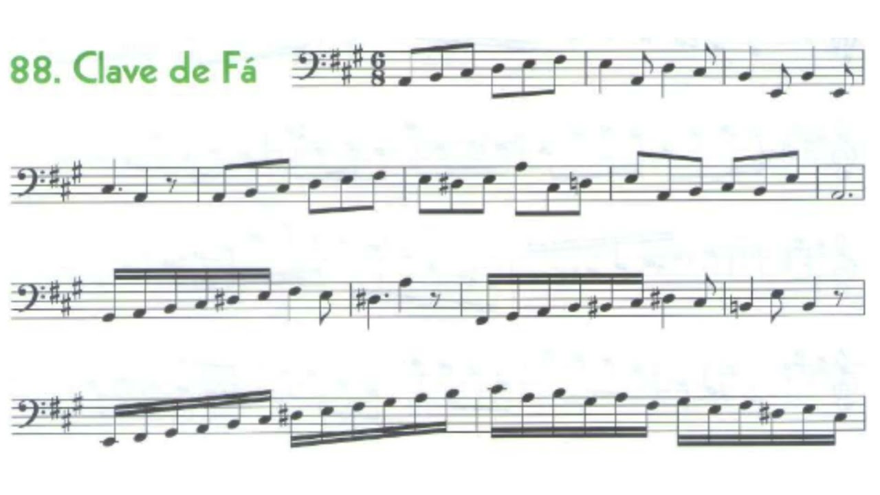 MSA lição 88   clave de fá   leitura métrica