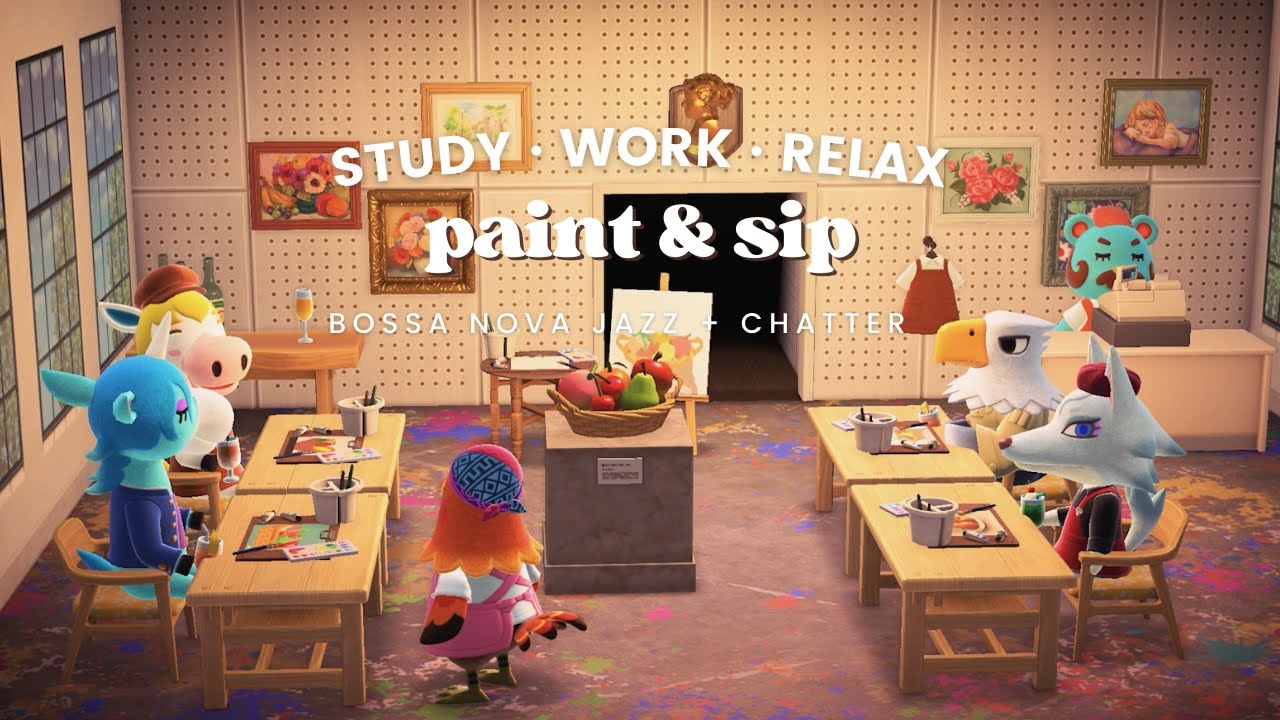 Paint & Sip 🎨 1 Hour Romantic Bossa Nova Jazz 💘 Studying Music | Work Aid 🎧