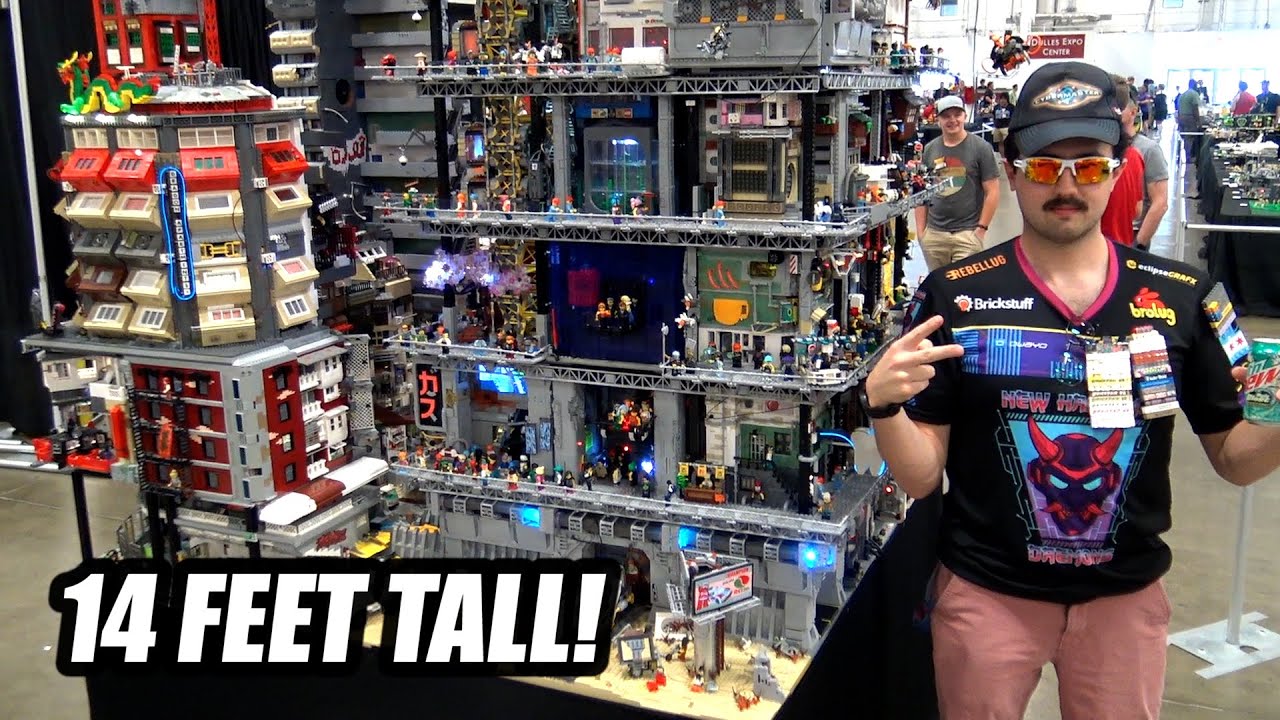 LEGO New Hashima Sector 10 Huge Cyberpunk City – 14 Feet Tall!