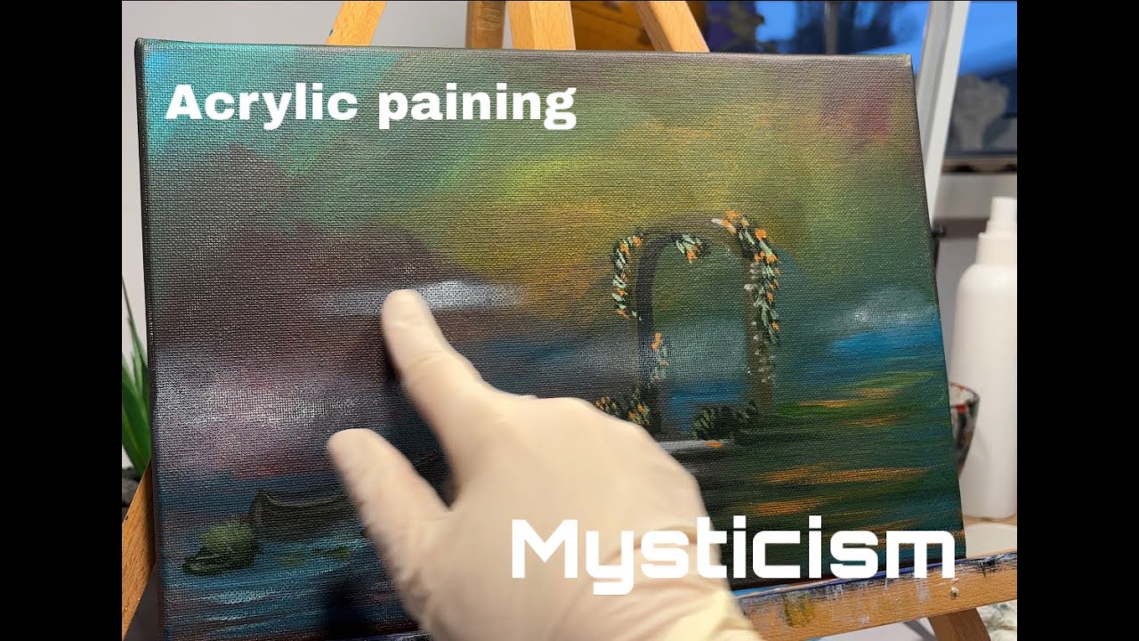 Acrylic painting, a simple plot