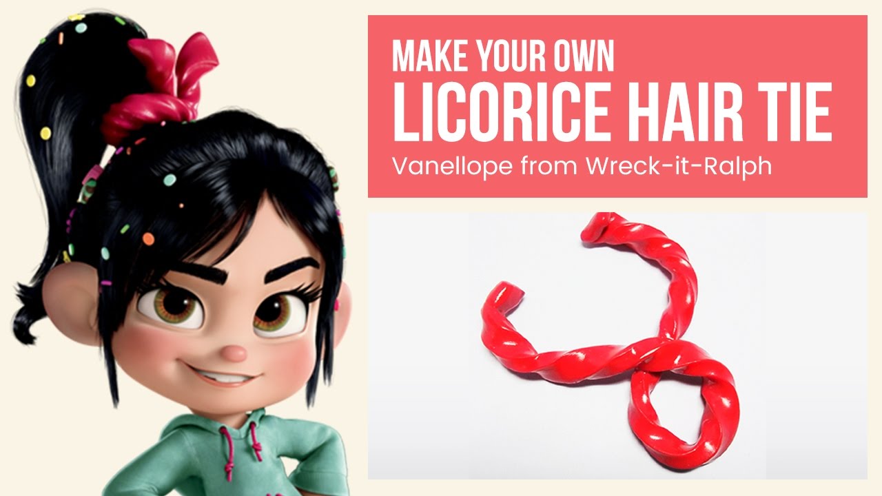 Make your Own: Vanellope's Licorice Hair Tie from Wreck-it-Ralph