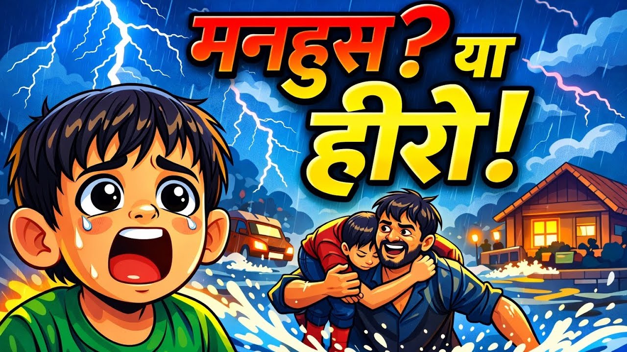 मनहूस बना हीरो।manhoos बना hero। Hindi cartoon story | Hindi kahani | Moral stories | cartoon video 