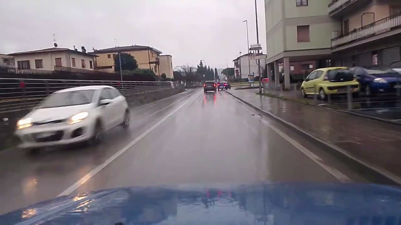 Andiamo dalle Sieci verso Pontassieve con un tempo da lupi con il mio Suzuki Jimny 4x4 