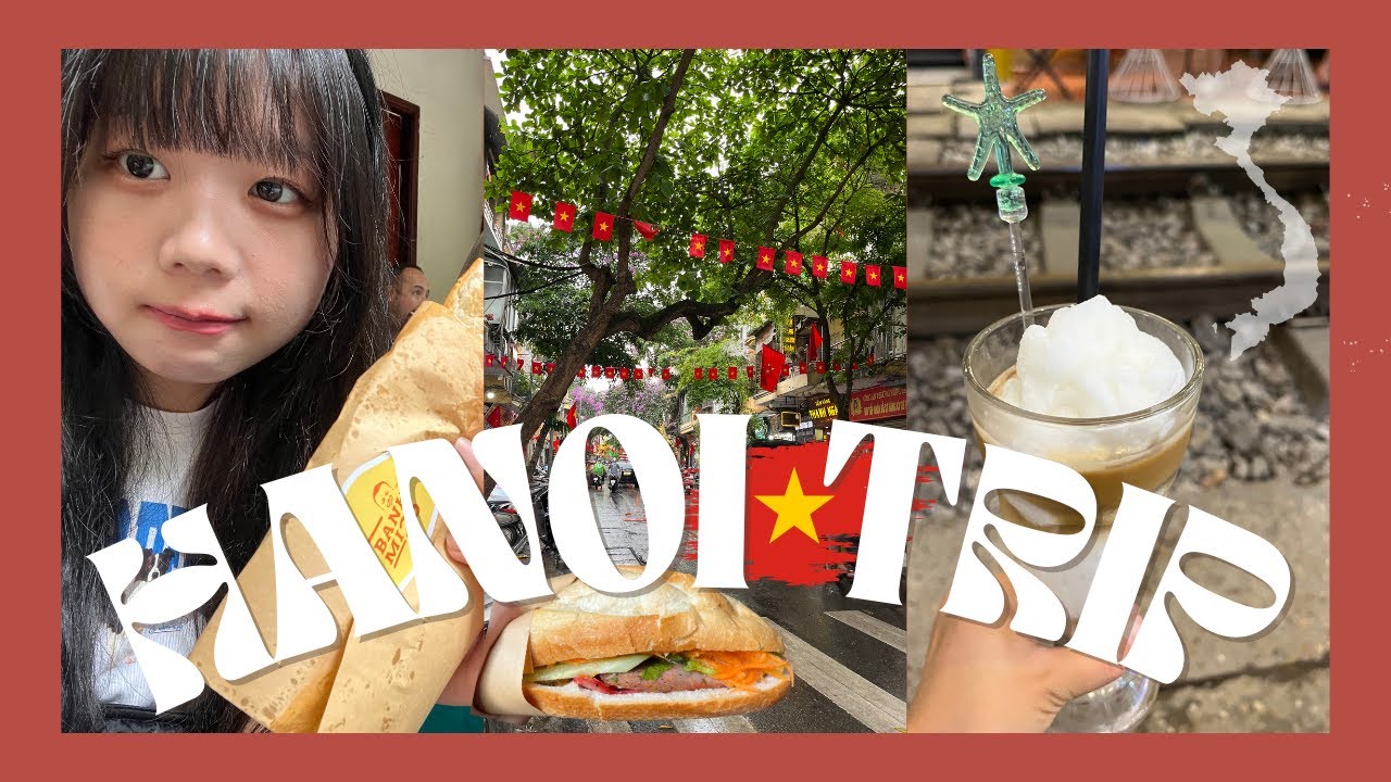 【vlog🇻🇳】Hanoi, Vietnam : Walking Tour - banh mi🥖coconut coffee🥥 Old Quarter, Train Street (ENG SUB)