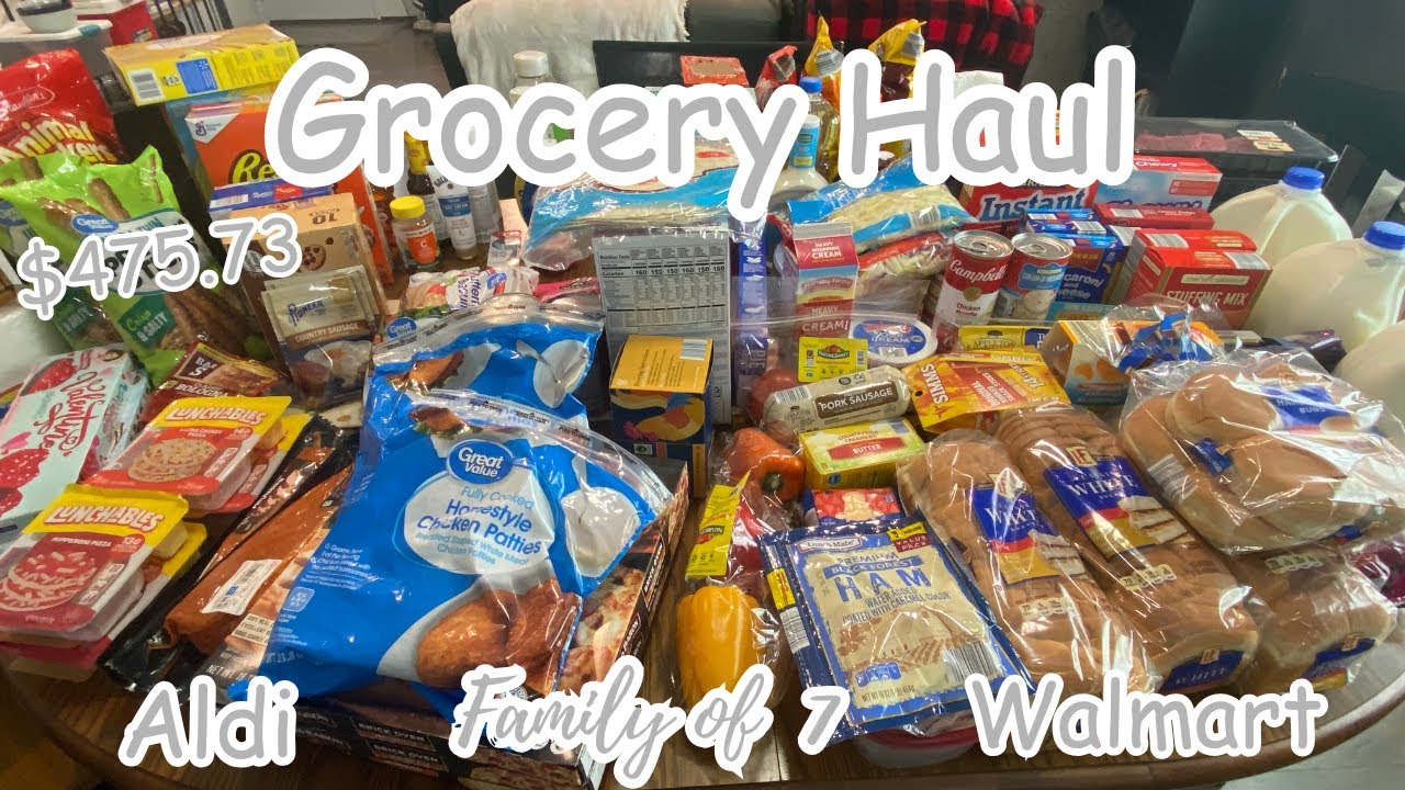 Еженедельная закупка продуктов для семьи из 7 человек