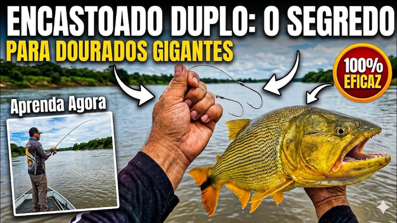 Como fazer encastoado duplo com 2 anzóis? a técnica perfeita .