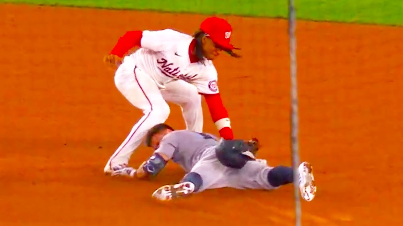 Anthony Volpe Injury Sliding into CJ Abrams on 2nd Base | Yankees vs Nationals | 2024 MLB Highlights