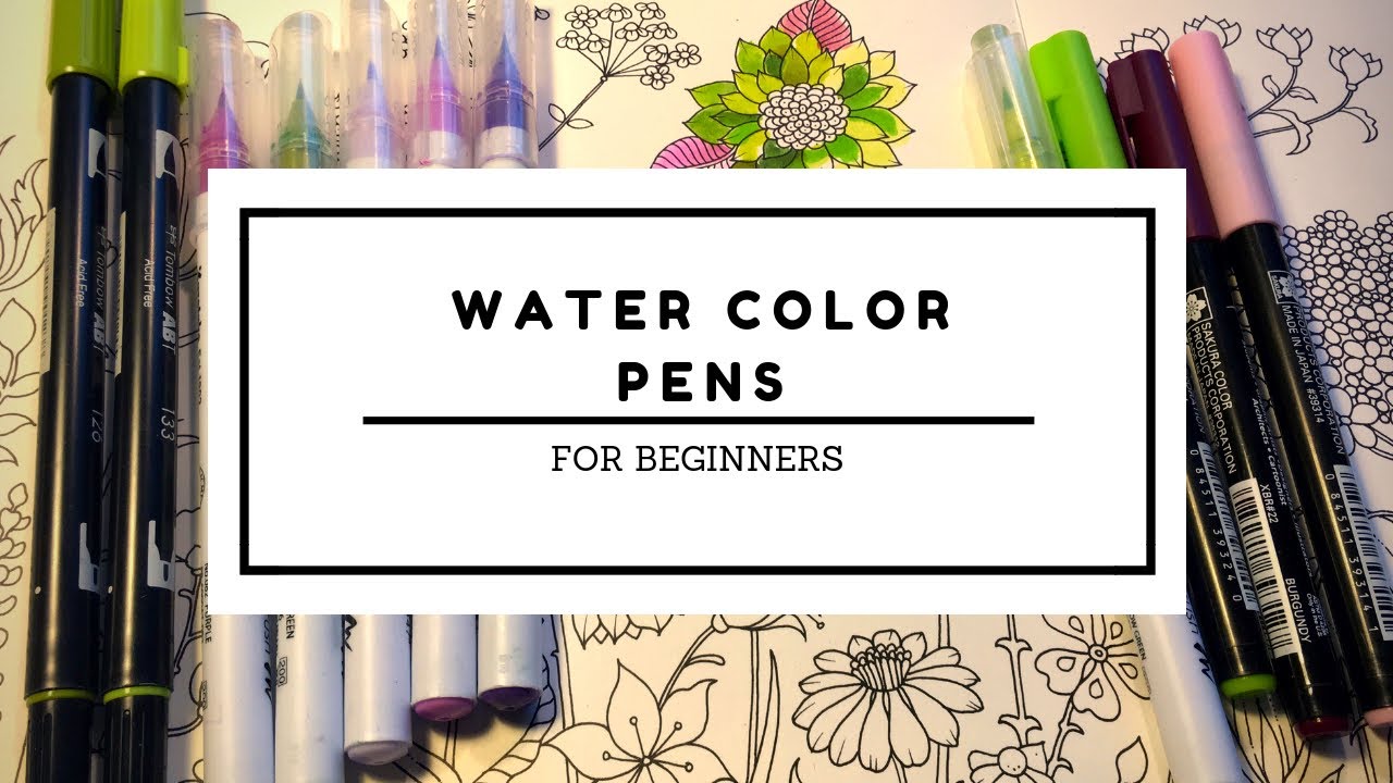 Watercolor pens in coloring books - for beginners