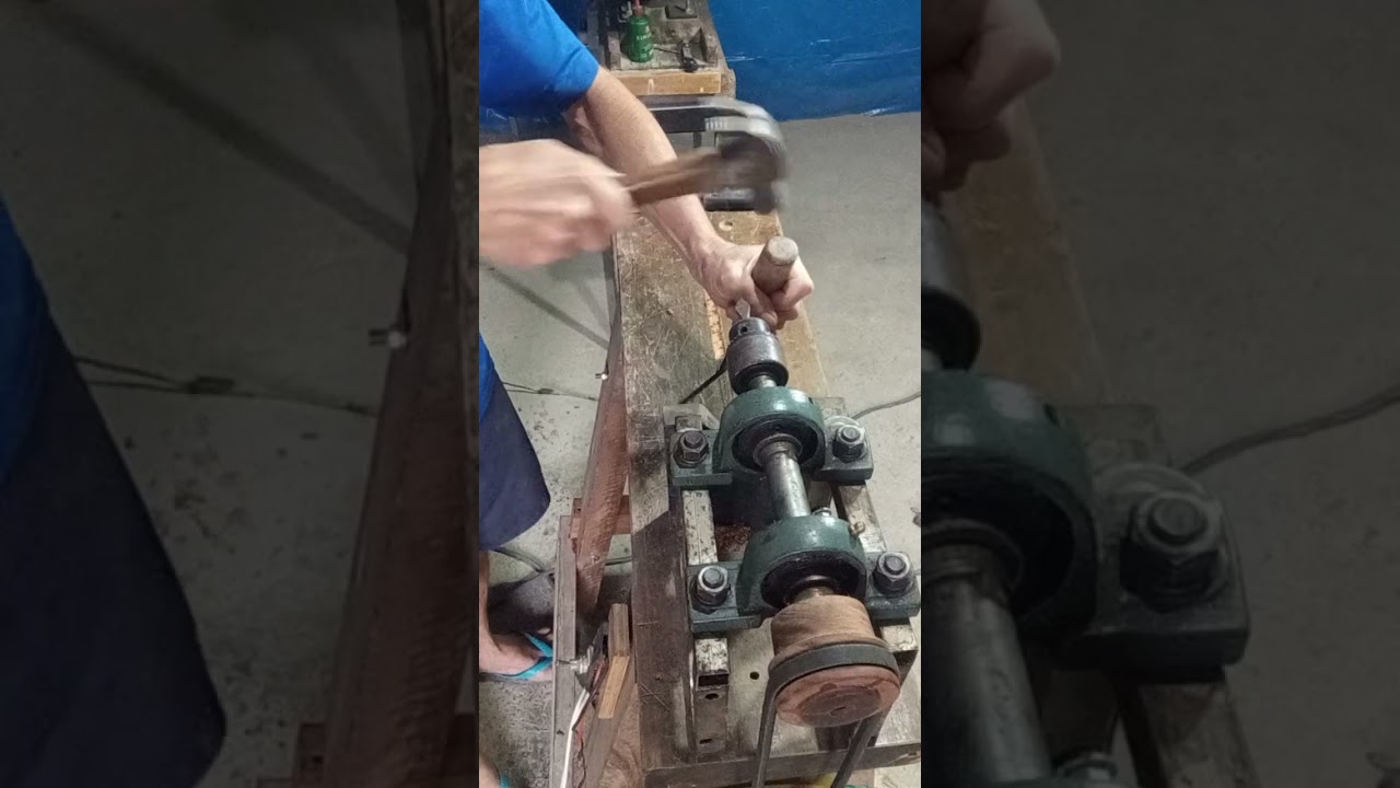 Fabricando um torno para tornear madeira ideia incrível 
