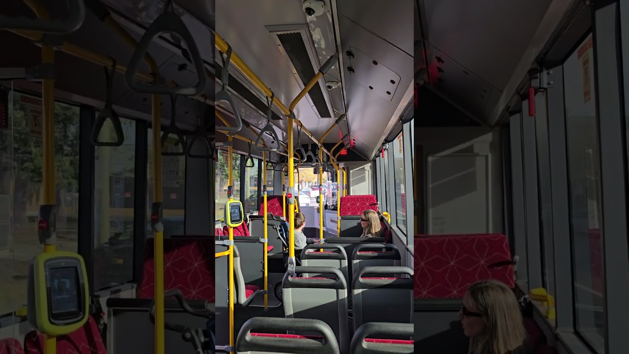Pressing stop button on Sunbury Bus Service 106