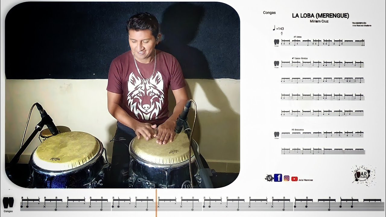 La Loba - Miriam Cruz (Tutorial Congas)