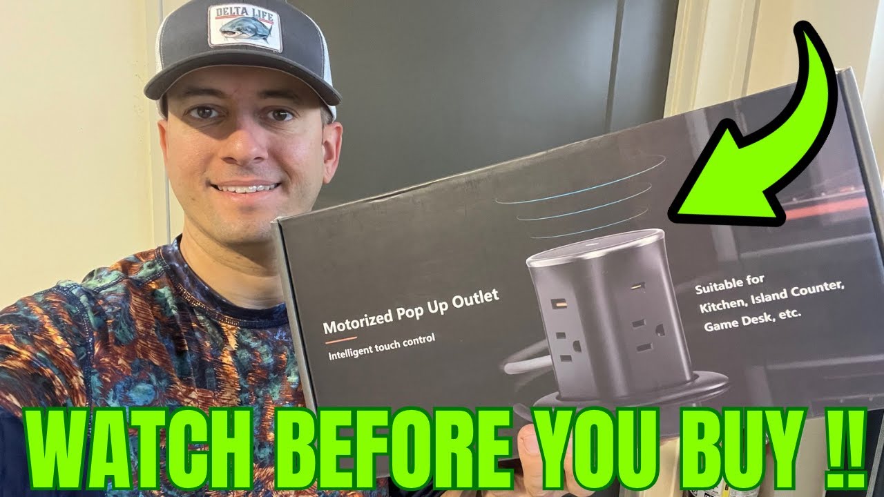 ANNQUAN Motorized Pop Up Countertop Receptacle with 15W Wireless Charger | Kitchen Countertop | Desk