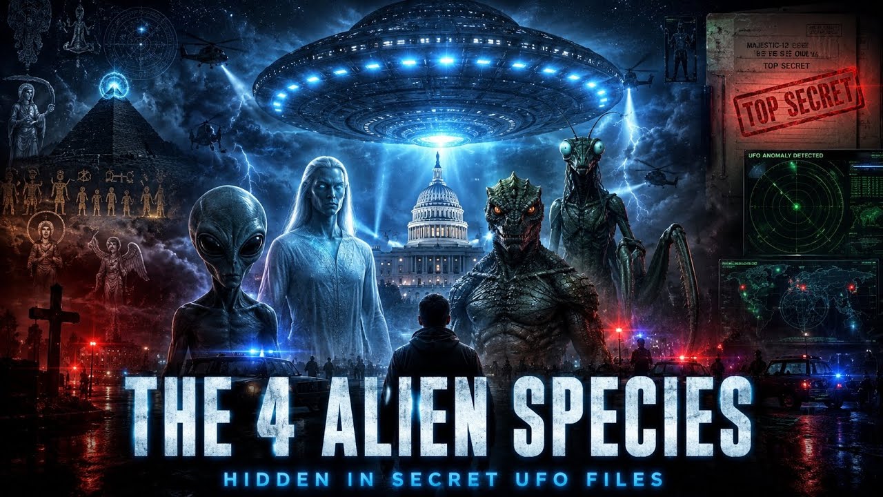 The 4 Alien Species Hidden in Secret UFO Files | The Truth Behind the UAP Phenomenon