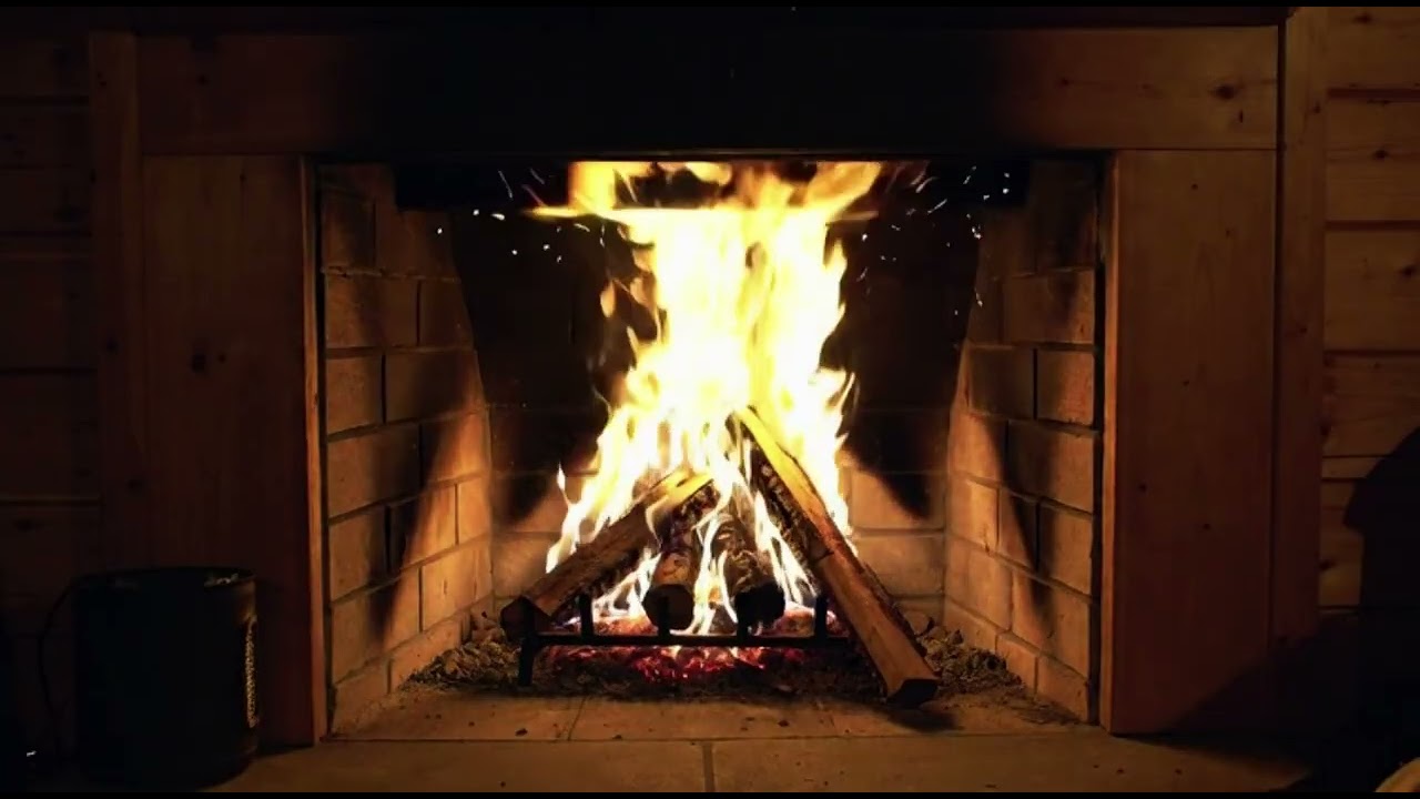 Warm Fireplace Ambience at Night | Crackling Fire Sounds for Sleep
