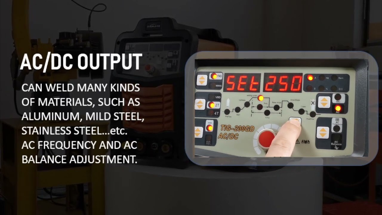 Digital TIG AC DC Welder Argon Arc Multi Process 10-200A Sanjoe