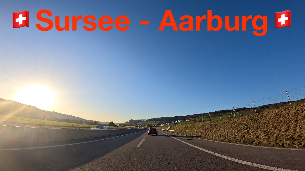 🇨🇭De Sursee à Aarburg par l'autoroute, Suisse🇨🇭