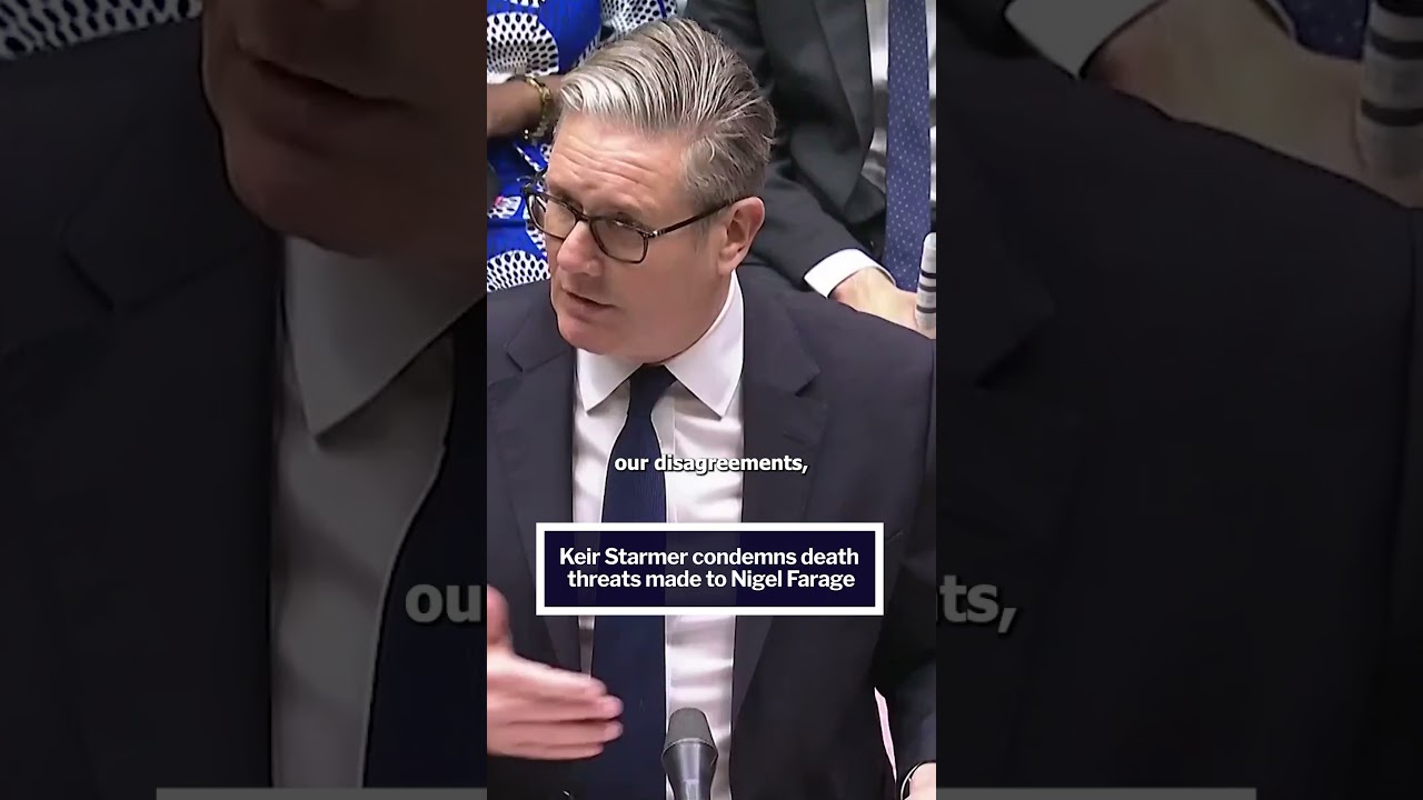 Keir Starmer condemns death threats against Nigel Farage at PMQs