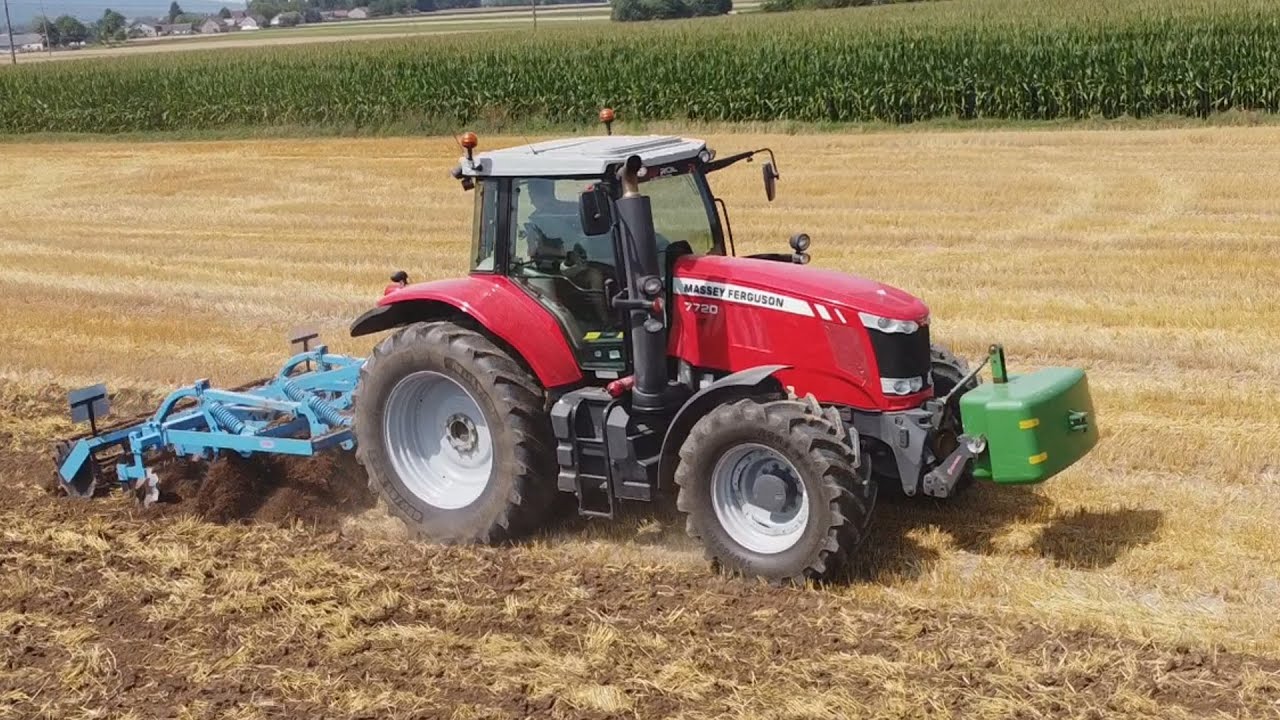Prace pożniwne 2024 |Świętokrzyskie| Massey Ferguson 7720 + Mandam KUS 3m