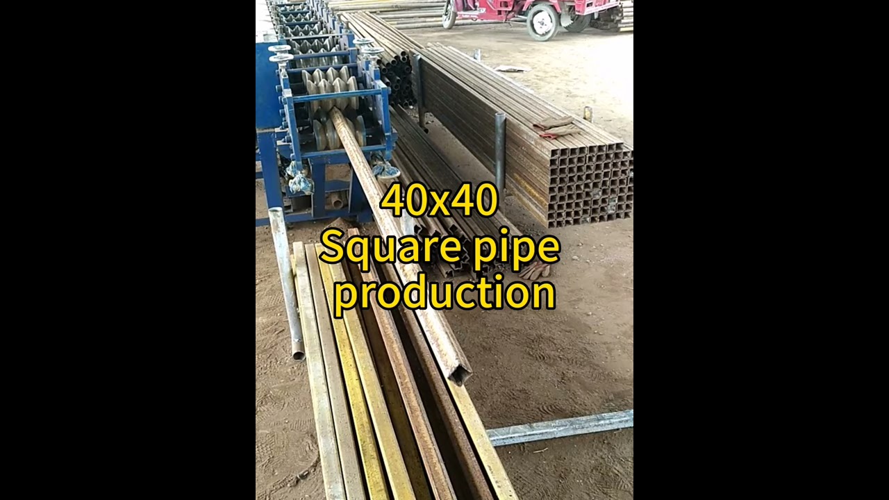 Round to square pipe making machine,  making scaffolding pipe to square pipe