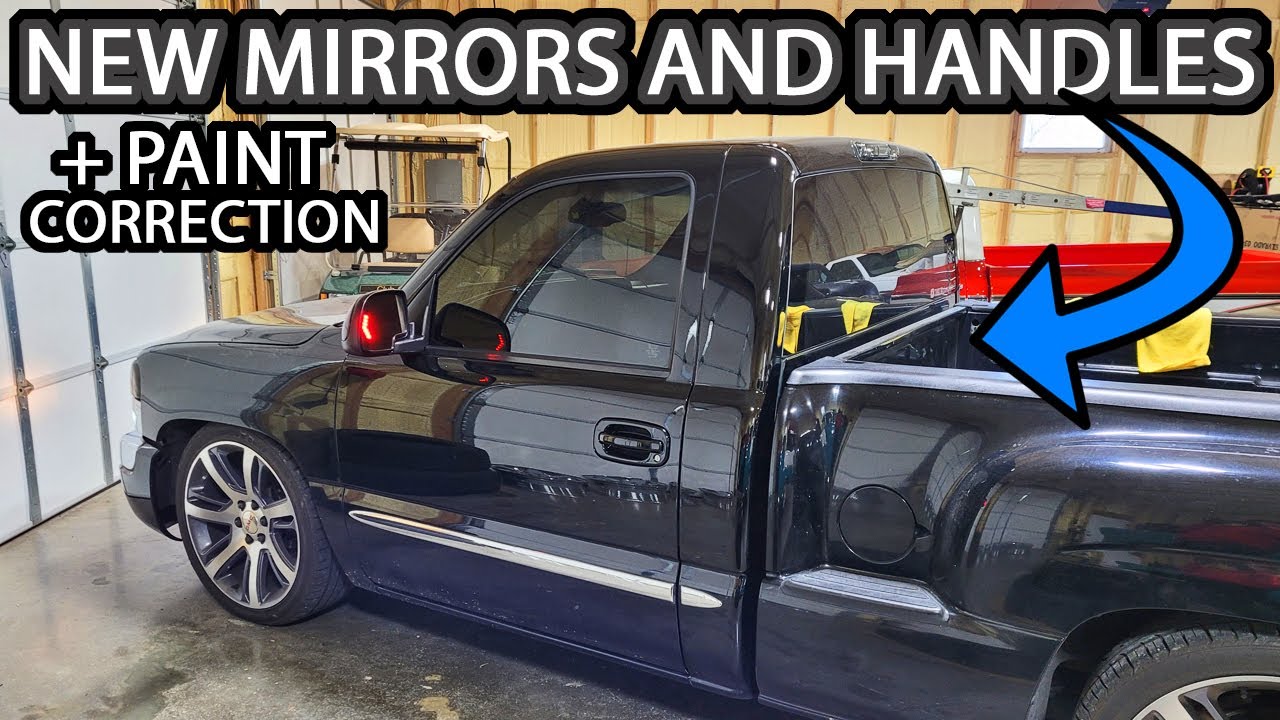Stepside NBS Sierra Gets New Smooth Painted Door Handles and Turn Signal Mirrors