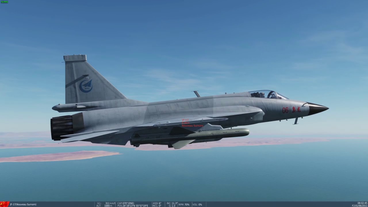 DCS - Vidéo 07 - JF-17 et le missile de croisière CM-802AKG avec le radar air/sol