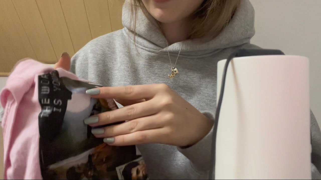 asmr thrift haul!! (book tapping, fabric sounds)