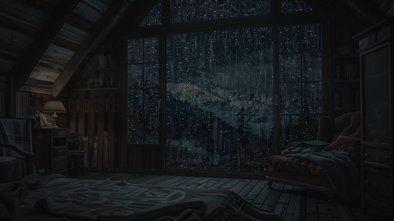 Rain Sounds by Mountain Window: Forest Harmony - Healing The Soul - Healing Music - Relaxing Music
